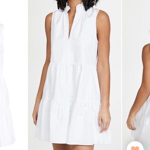 Amanda Uprichard Saffron Sleeveless Tiered Dress Small White
